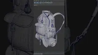 How to create a stylized 3d backpack in Maya #3dmodeling #maya