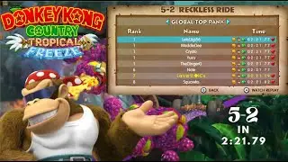 DKCTF 5-2 Reckless Ride in 2:21.79 (Funky Mode)