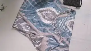 Фасон - украшение платье атлас