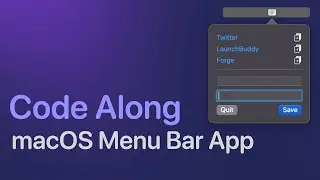 macOS Menu Bar App (Code Along) | SwiftUI, Xcode