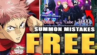 HOW TO GET FREE 3000 CUBES & SSR GUARANTEED TICKET! BANNER MISTAKES! (Jujutsu Kaisen Phantom Parade)
