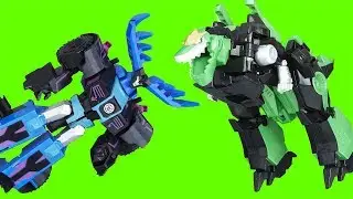 Transformers Robots in Disguise Battle Combiner Force Hyper Hook Thunderhoof vs Hyper Swoop Grimlock