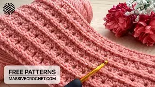 VERY EASY Crochet Pattern for Beginners!⚡️😍 NEW Crochet Stitch for Baby Blanket, Bag & Scarf