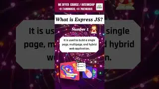 🔥 What Is Express JS? | Introduction To Express JS | kaashiv venkat #expressjs #shorts #coding