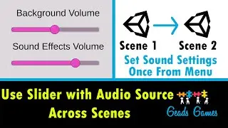 How to use UI Slider to change the volume of Audio Sources across scenes - Unity Tutorial - 2019