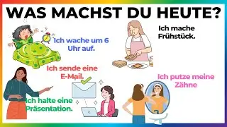 Your Day in German - Simple Sentences and Action Verbs for Beginners