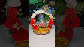Krishna ji jhula making 🦚 Janmashtami jhula 🙏 Jai shree krishna #shorts #short