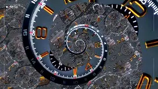 100 Second Countdown Spiral Clock Animation with Infinite Zoom / Droste Effect