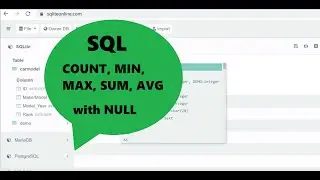 8. How to use aggregate functions (COUNT, MIN etc)  with NULL values (SQL Programming)