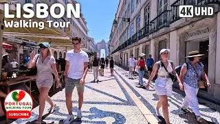 🇵🇹 [4K WALK] Saturday Walking Tour Lisbon City Center June 2023