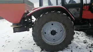 Разбрасыватель удобрение мву-900. Испытание