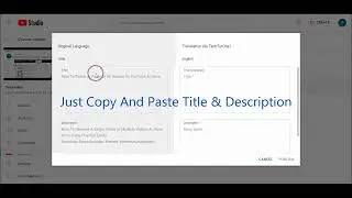 Title And Description Language Is Not Changing On YouTube