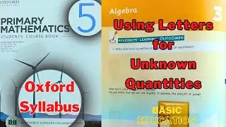 Algebra Using Letters for Unknown Quantities Class 5 Maths | Basic Education