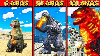 SOBREVIVENDO 103 ANOS COMO GODZILLA NO GTA 5!!