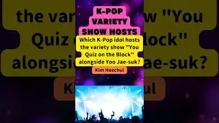 Which K-Pop idol hosts the variety show "You Quiz on the Block" alongside Yoo Jae-suk?