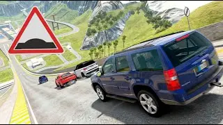 Big Ramp Jumps with Real Car Mods - BeamNG Drive Crashes | CrashBangChaos