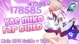 Genshin Impact - Yae Miko F2P Build Guide (Insane Burst Damage + Tips) 