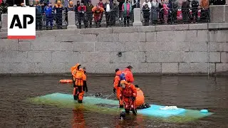 Multiple dead after bus plunges off bridge in St. Petersburg, Russia