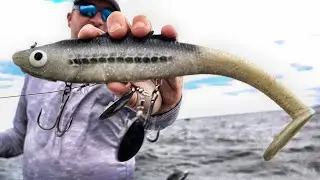 GIANT RUBBER LURES FOR BIG WATER MUSKIES!! - Musky Fishing Lake St. Clair