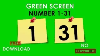 Green Screen Number 1 - 31 I NO COPYRIGHT I Free Download #greenscreen