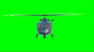 Helicopter Flying Green Screen