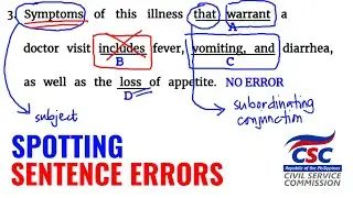 SPOTTING SENTENCE ERRORS | Verbal Ability | Practice Questions