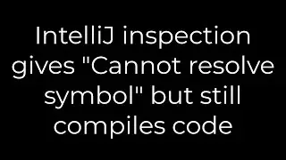 Java :IntelliJ inspection gives 