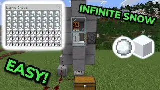 EASIEST 1.21 AUTOMATIC SNOW FARM TUTORIAL in Minecraft Bedrock (MCPE/Xbox/PS/Switch/PC)