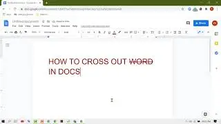 how to cross out word in google docs