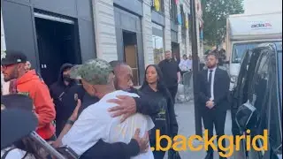 Pharrell Williams & Timbaland exit the Louis Vuitton Fashion Show in Paris