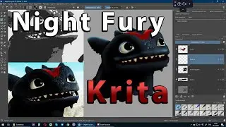 Рисование Night Fury в Krita (уроки рисования на графическом планшете для новичков)