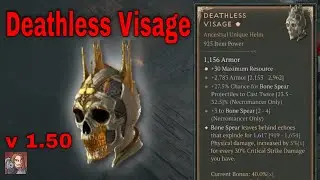 Diablo IV Unique Items - Deathless Visage (Necro Helm)[v1.5.0]