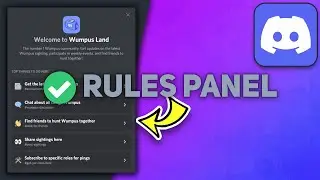 ✅ Set Up Discord Member Screening Rules Panel!