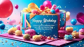 Unique 3D Birthday Party Invite Card Slideshow After Effects Template