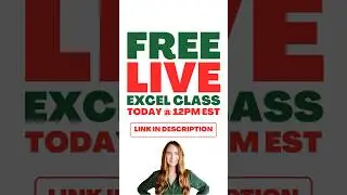 FREE LIVE EXCEL CLASS TODAY‼️ 