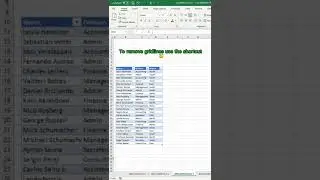 Excel Tip: Remove Gridlines