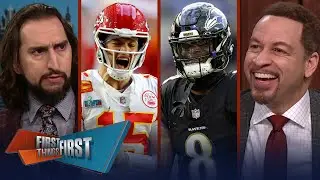 Ravens favored vs Chiefs, Lamars playoff narrative, Mahomes trolls Bills | NFL | FIRST THINGS FIRST