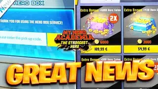 **GREAT NEWS FOR GLOBAL** MORE FREE HERO COINS (NA) AND LOWERED PRICES (MHA: Strongest Hero)