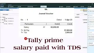 tds in tally prime | tds entry in tally prime | tds challan entry in tally prime | tds entry tally