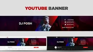 YouTube Banner design | YouTube Channel Art Design photoshop