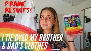 I TIE-DYED My Brother & Dad's Closet  // Results!!