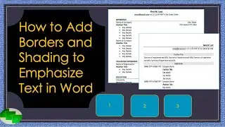How to Add Borders and Shading to Emphasize Text in Word