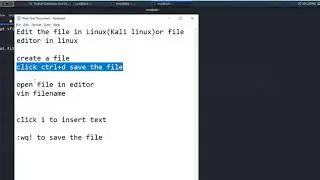File editor in linux or Edit the file in Linux(Kali linux)