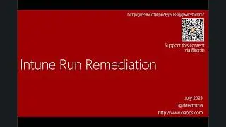 Intune Run Remediation