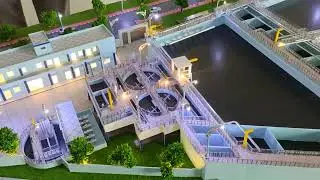 Sewage treatment plants 42 mld plant model with light bareilly