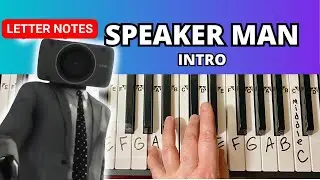 Everybody Wants To Rule The World INTRO 🌎 Speaker Man Theme Piano Tutorial  with LETTER NOTES