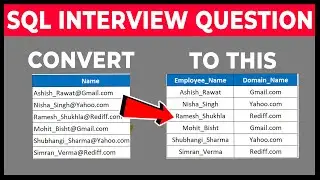 SQL Interview Question | Extract First name in SQL | Extract Last Name in SQL