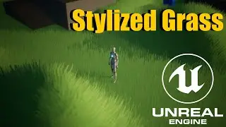 Procedural Stylized Reactive Grass in UE5. Downloads for Patrons