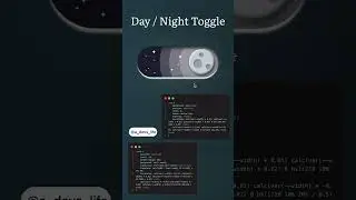 Day Night Toggle in pure CSS #css #coding #csstips #html #animation #cssanimation #viral #shorts