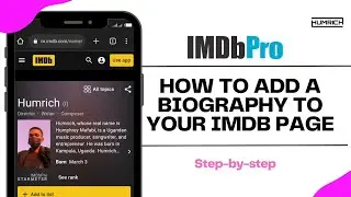 How To Add a Biography To Your IMDb Page | IMDbPro Tutorial